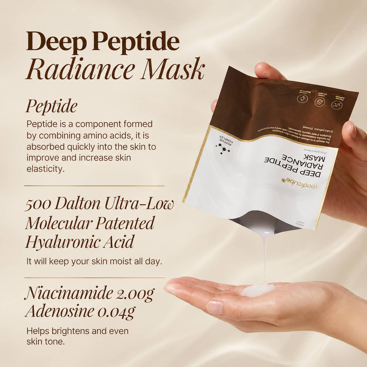 MEDICUBE Deep Peptide Radiance Mask 27ml - BelluBeauty