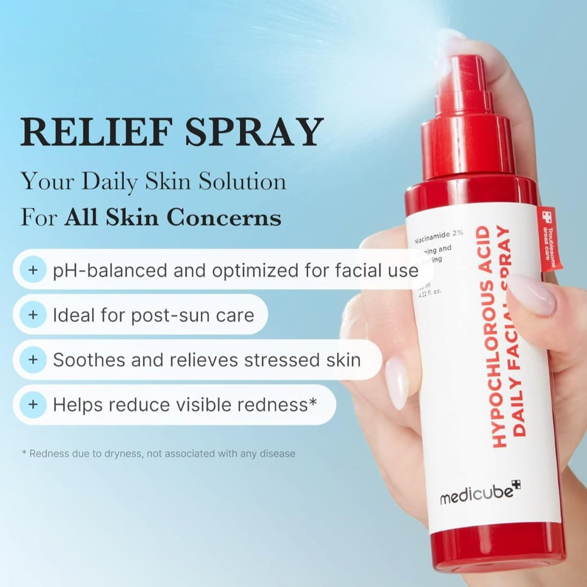 MEDICUBE Hypochlorous Acid Daily Facial Spray 50ml - BelluBeauty