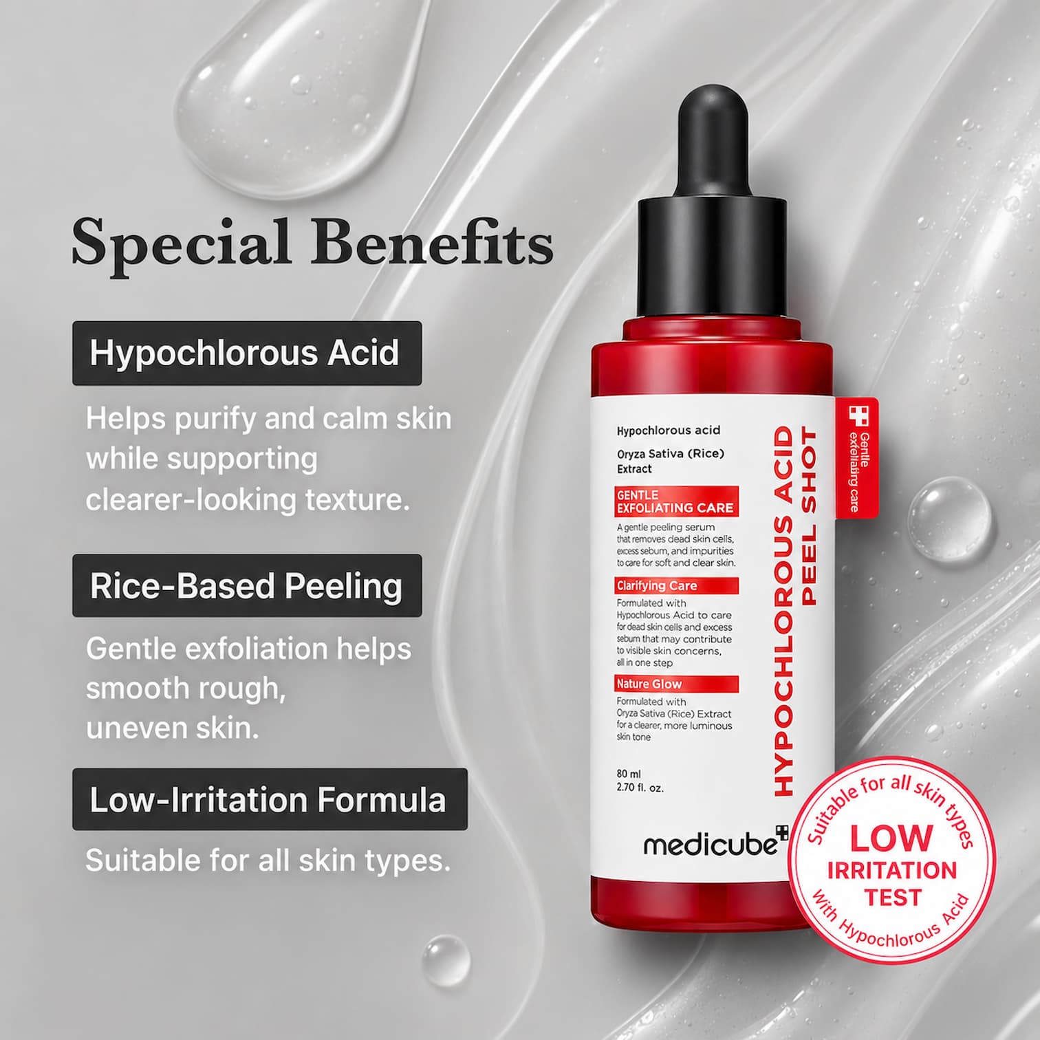 MEDICUBE Hypochlorous Acid Peel Shot 80ml - BelluBeauty