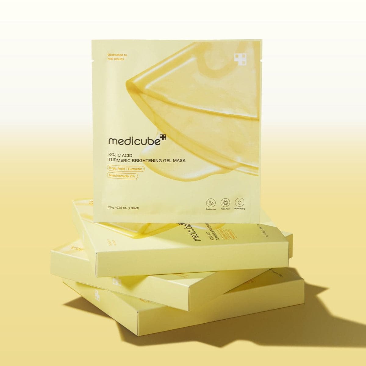 MEDICUBE Kojic Acid Turmeric Brightening Gel Mask 4pcs - BelluBeauty
