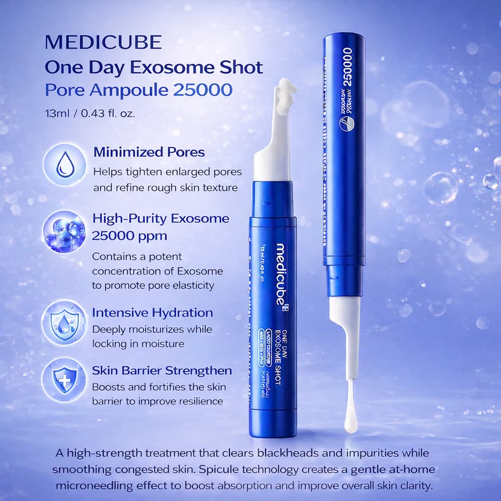 MEDICUBE One Day Exosome Shot Pore Ampoule 25000 13ml