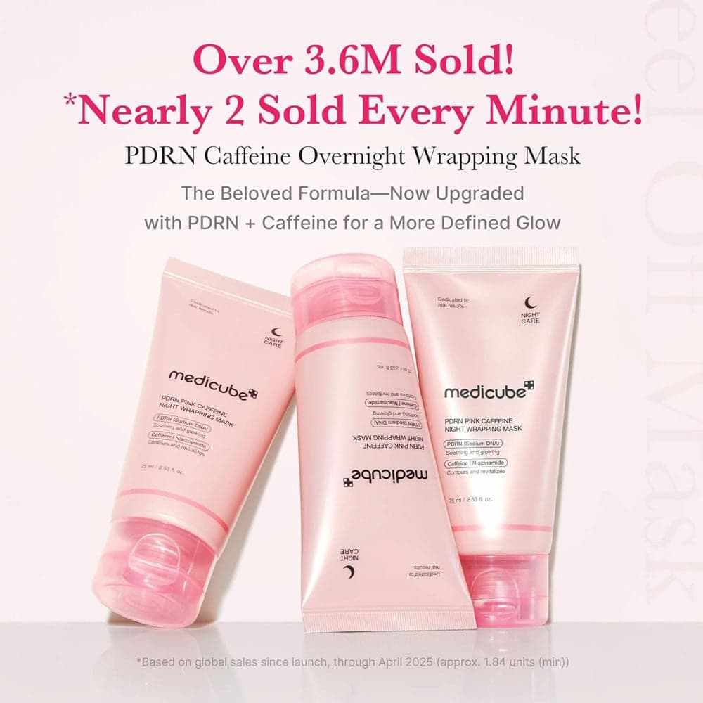 MEDICUBE PDRN Pink Caffeine Night Wrapping Mask 75ml - BelluBeauty