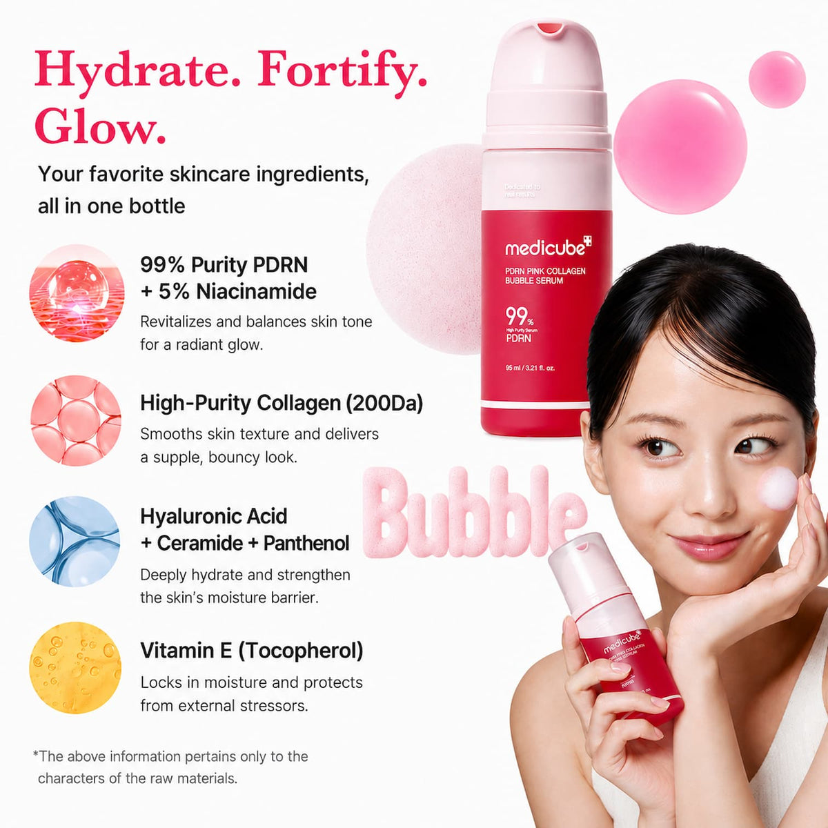 MEDICUBE PDRN Pink Collagen Bubble Serum 95ml - BelluBeauty