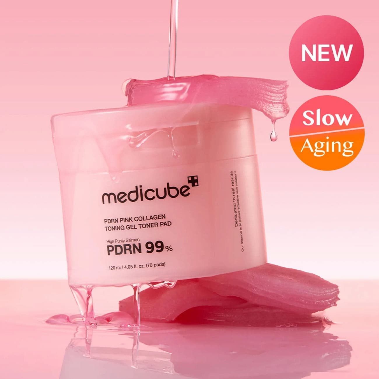 MEDICUBE PDRN Pink Collagen Toning Gel Toner Pad 70pcs - BelluBeauty