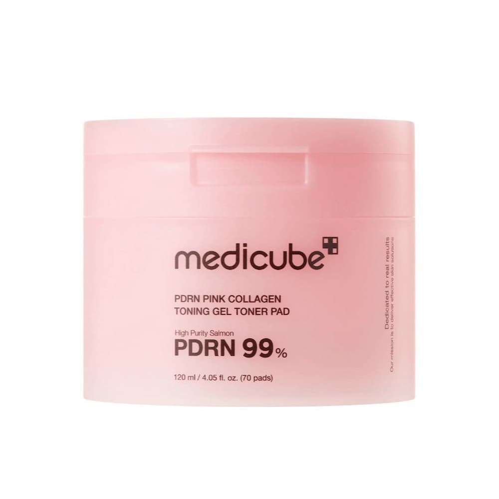 MEDICUBE PDRN Pink Collagen Toning Gel Toner Pad 70pcs - BelluBeauty
