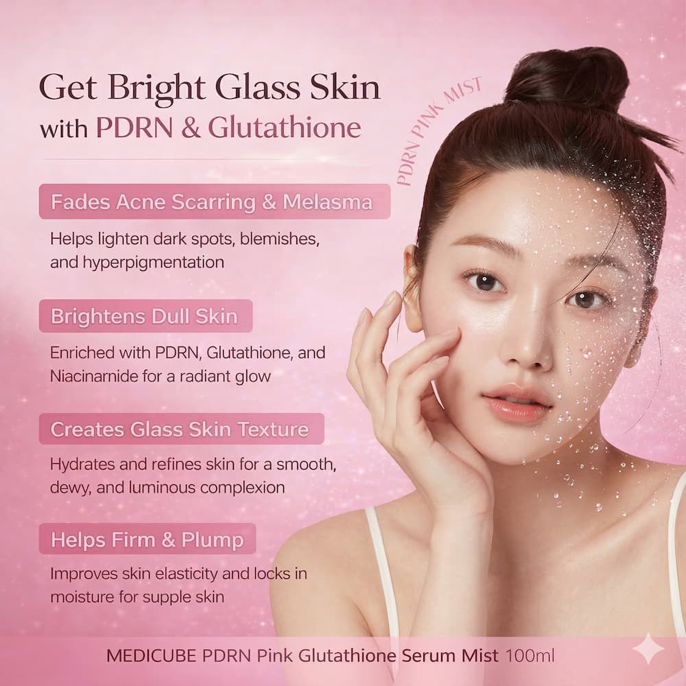 MEDICUBE PDRN Pink Glutathione Serum Mist 100ml - BelluBeauty