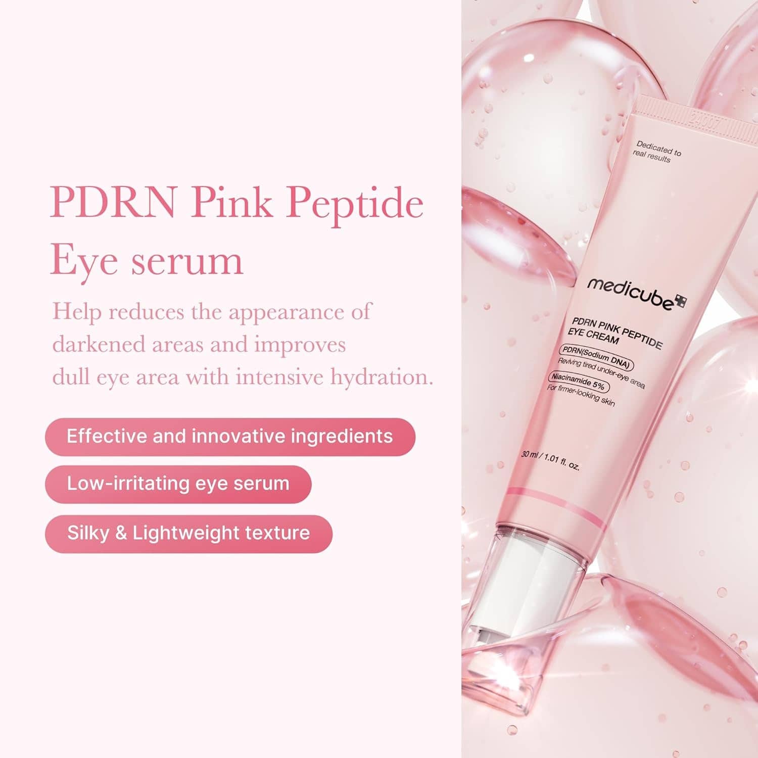 MEDICUBE PDRN Pink Peptide Eye Cream 30ml - BelluBeauty
