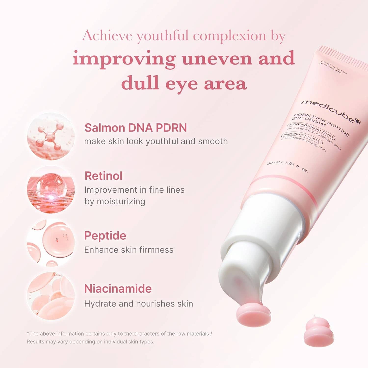 MEDICUBE PDRN Pink Peptide Eye Cream 30ml - BelluBeauty