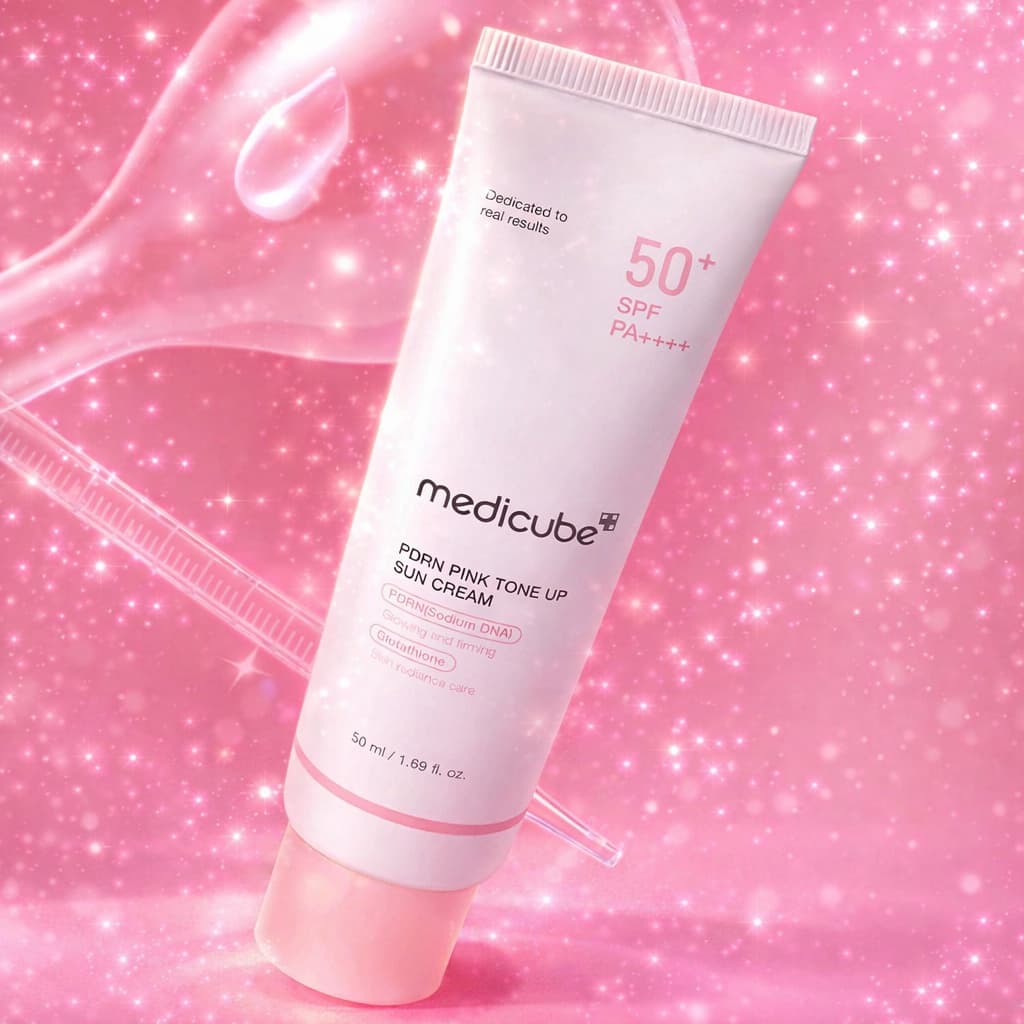 MEDICUBE PDRN Pink Tone Up Sun Cream 50ml SPF50+ - BelluBeauty