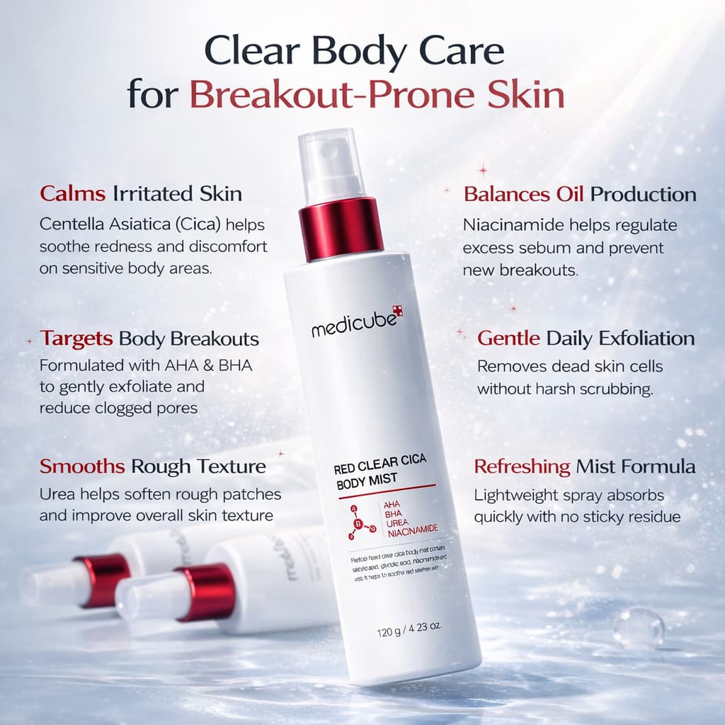 MEDICUBE Red Clear Cica Body Mist 200ml - BelluBeauty