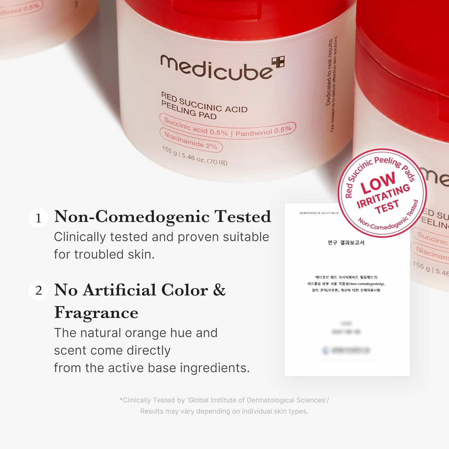 MEDICUBE Red Succinic Acid Peeling Pad 70pcs - bellubeauty