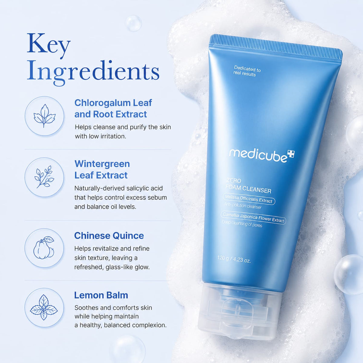 MEDICUBE Zero Foam Cleanser 120g - BelluBeauty