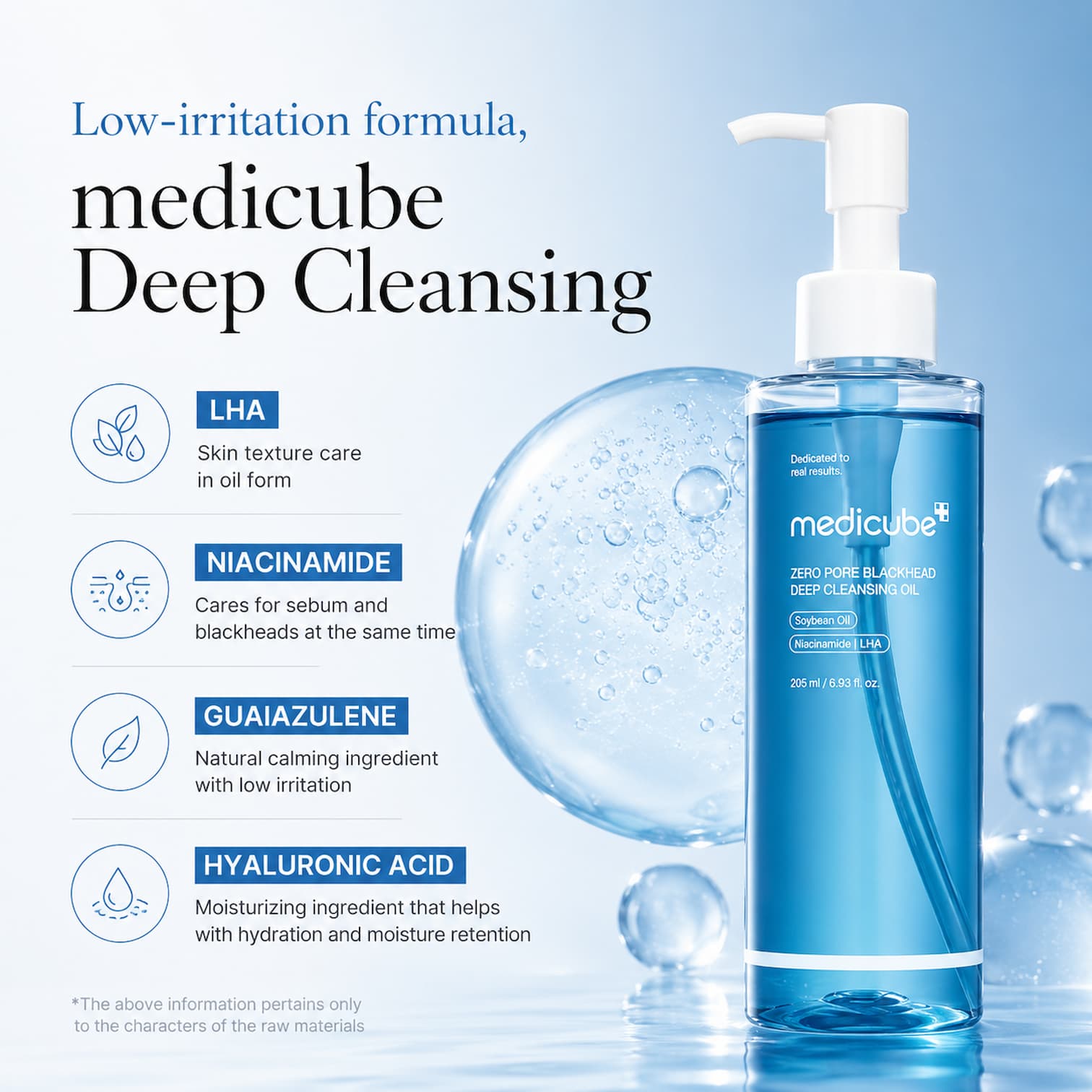 MEDICUBE Zero Pore Blackhead Deep Cleansing Oil 205ml - BelluBeauty