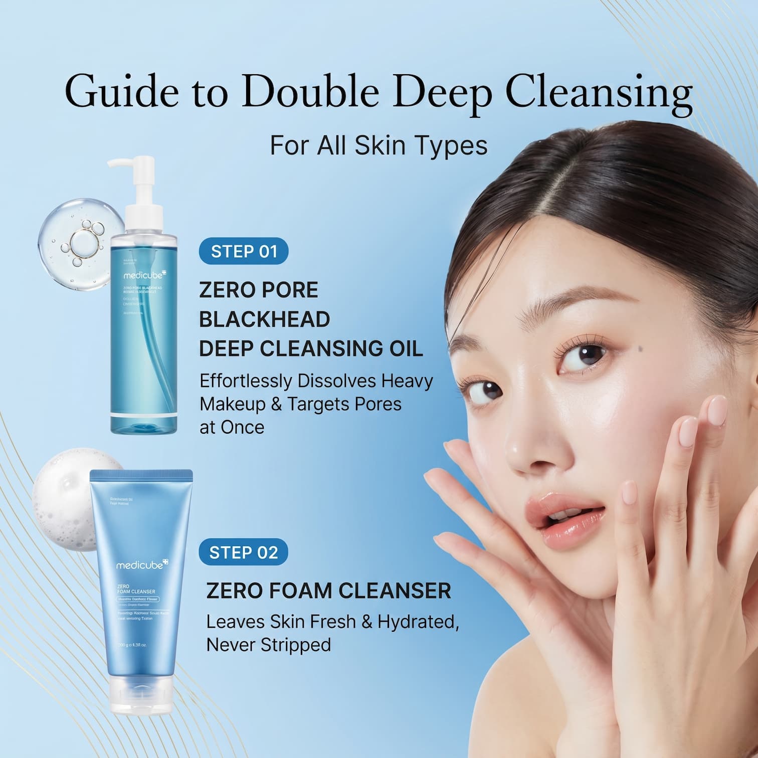 MEDICUBE Zero Pore Blackhead Deep Cleansing Oil 205ml - BelluBeauty