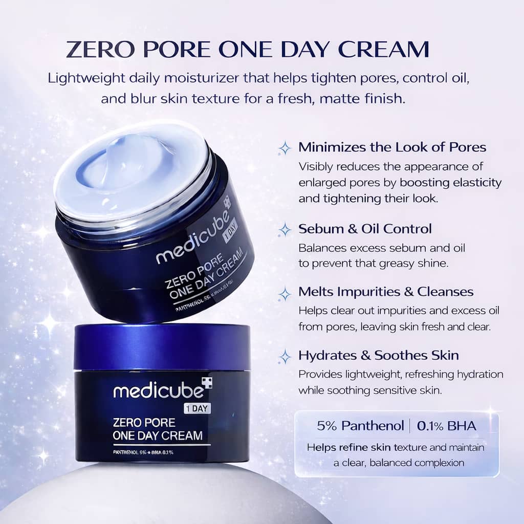 MEDICUBE Zero Pore One Day Cream 50ml - BelluBeauty