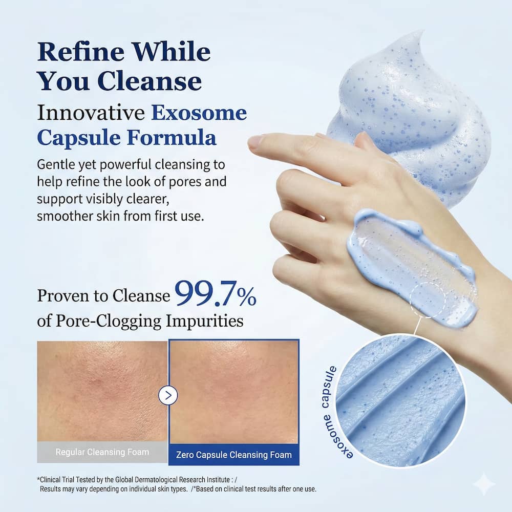 MEDICUBE Zero Pore SA Clear Capsule Cleansing Foam 120g - BelluBeauty
