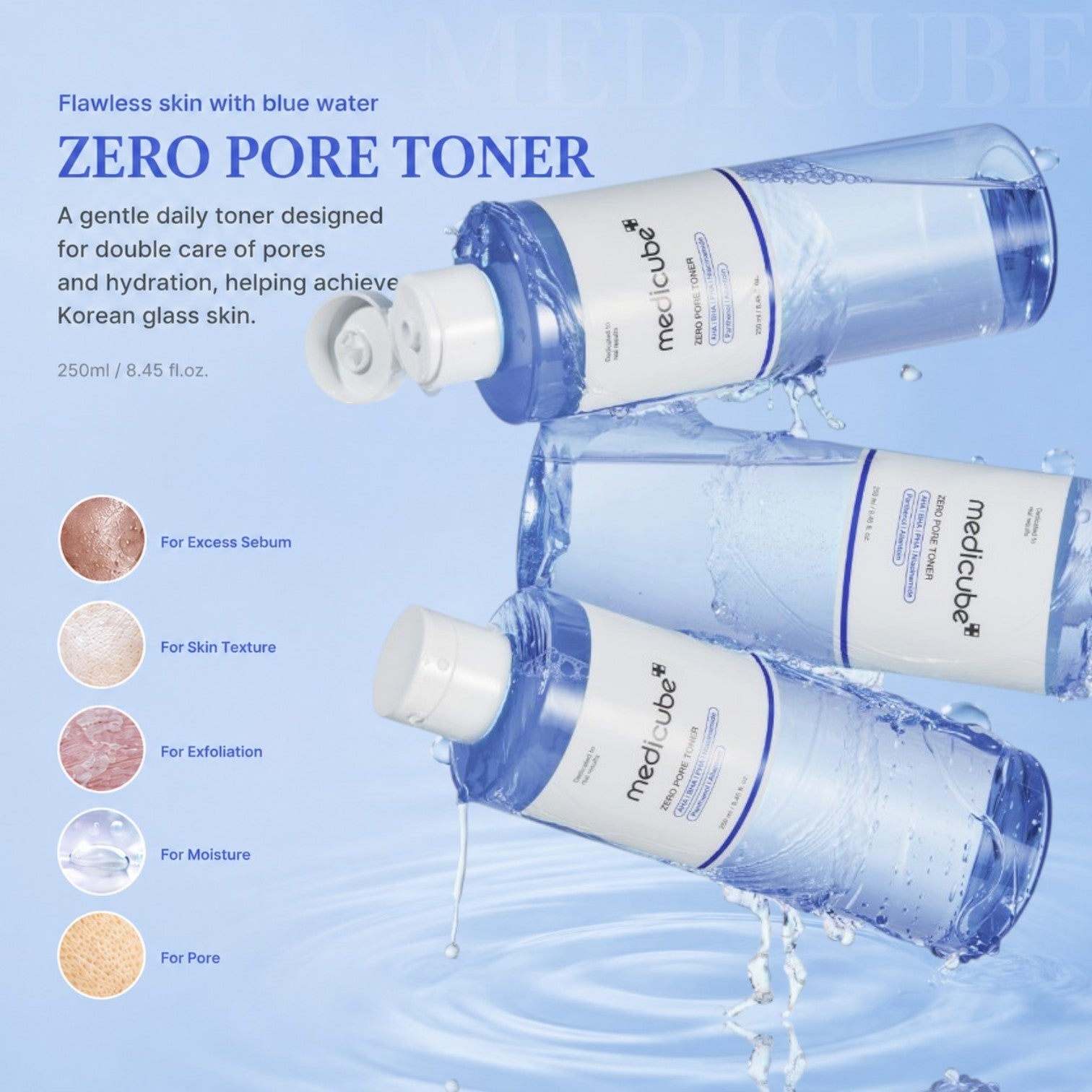 MEDICUBE Zero Pore Toner 250ml - BelluBeauty
