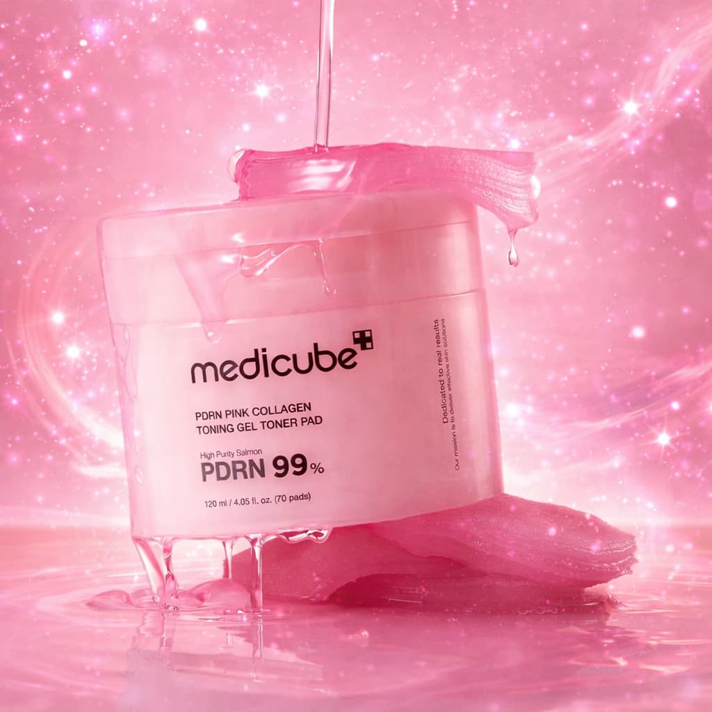 MEDICUBE PDRN Pink Collagen Toning Gel Toner Pad - BelluBeauty