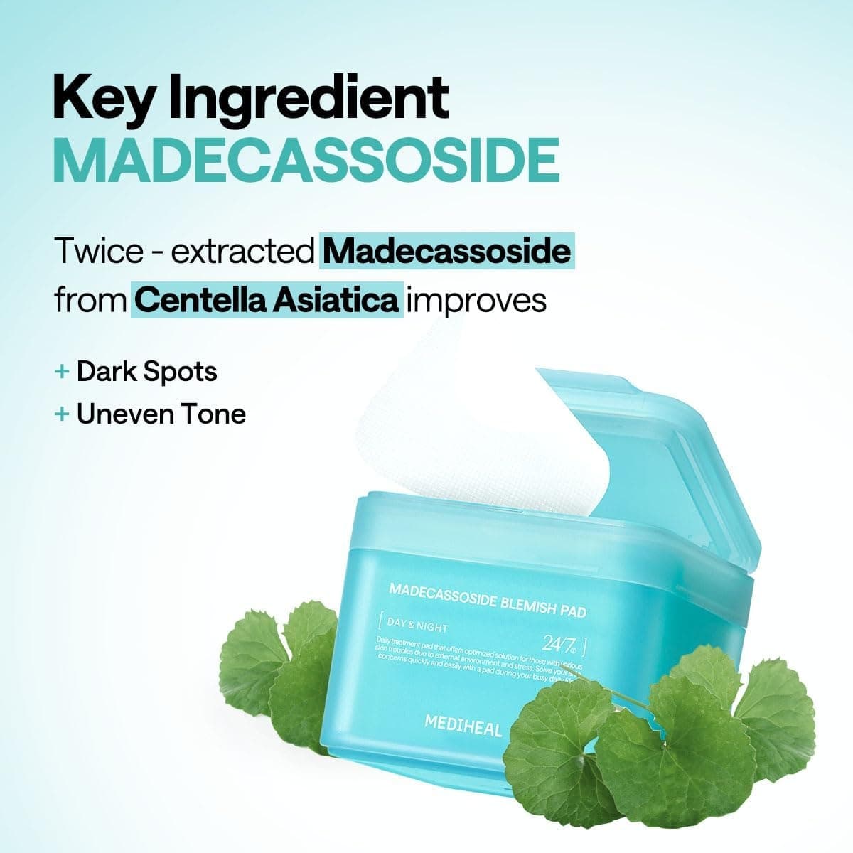 MEDIHEAL Madecassoside Blemish Pad 100pcs - bellubeauty