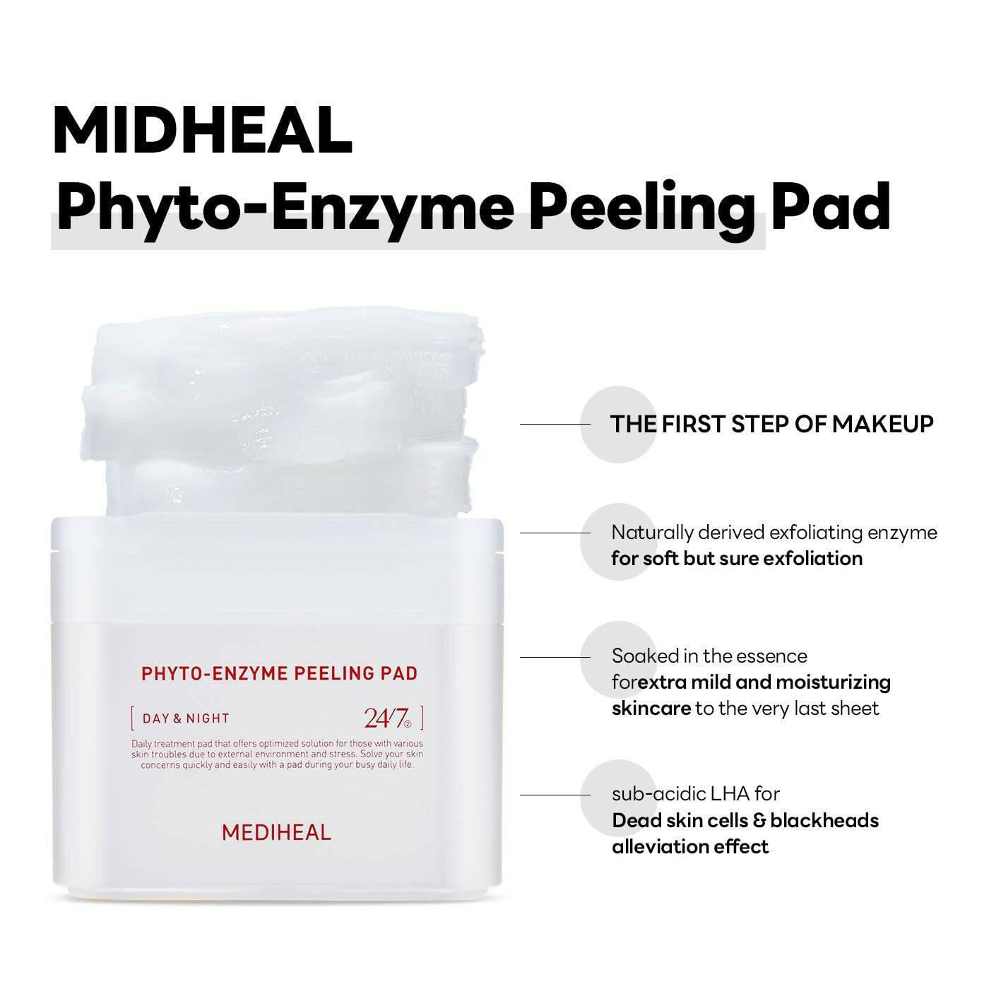 MEDIHEAL Phyto-Enzyme Peeling Pad 90pcs - bellubeauty