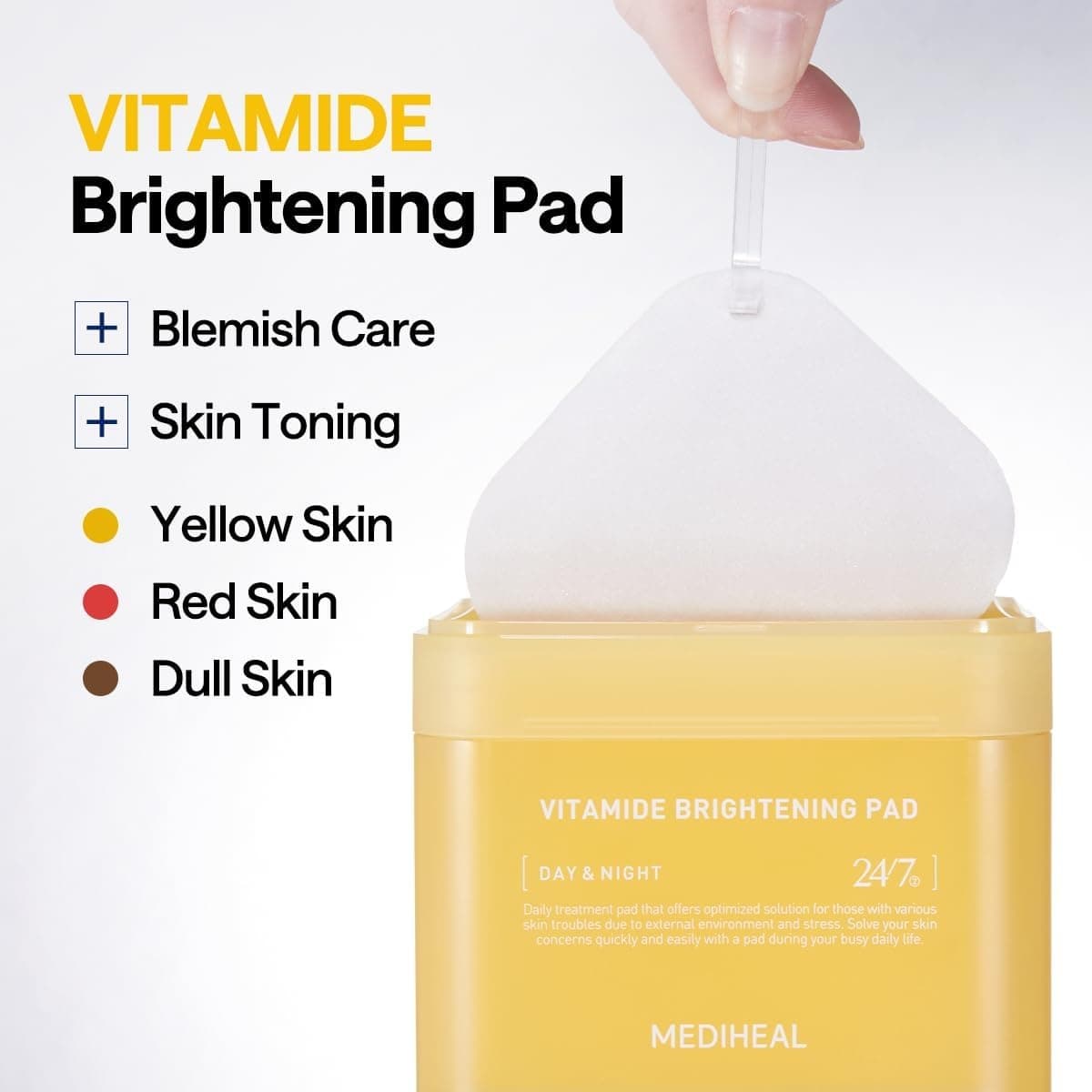 MEDIHEAL Vitamide Brightening Pad 100pcs - bellubeauty