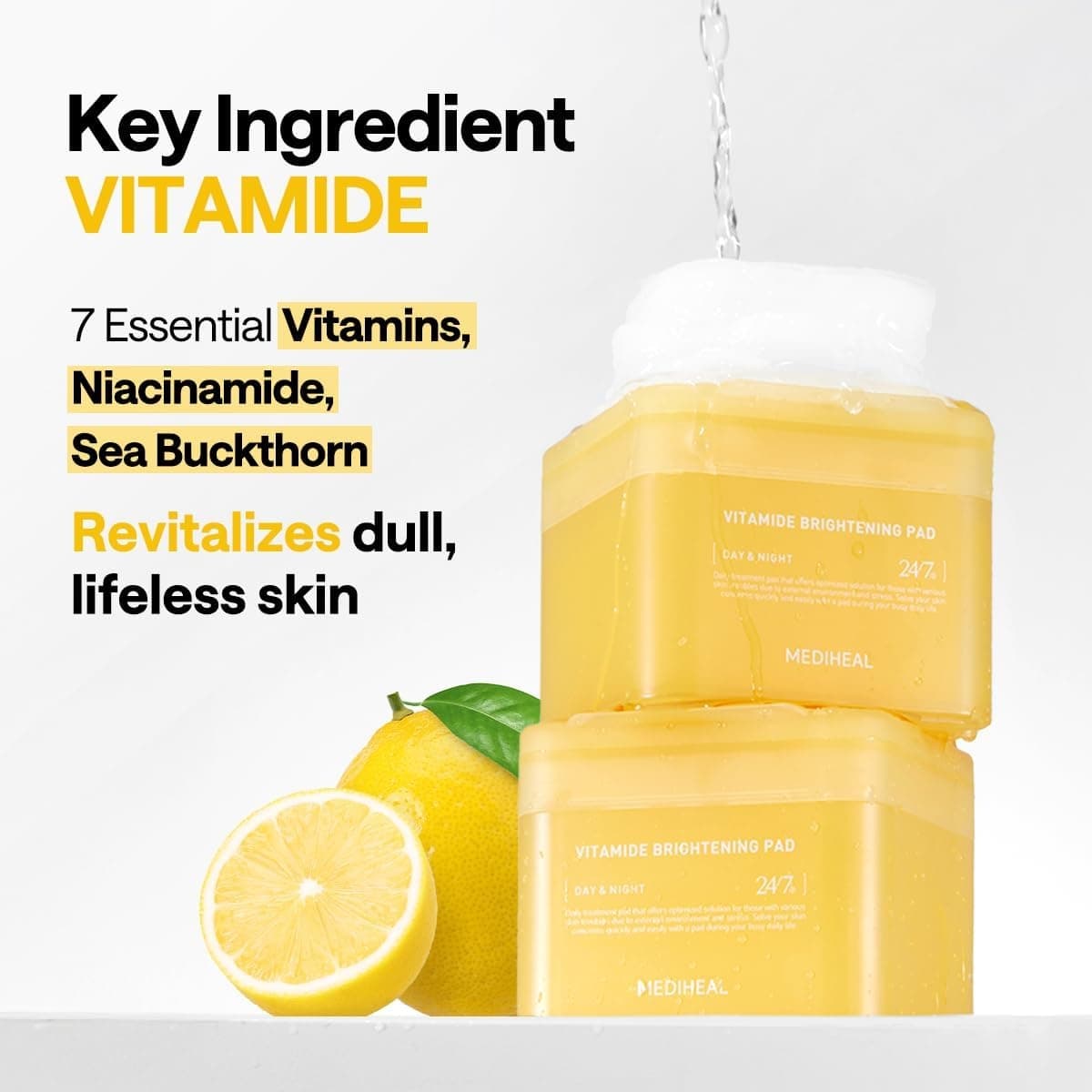 MEDIHEAL Vitamide Brightening Pad 100pcs - bellubeauty