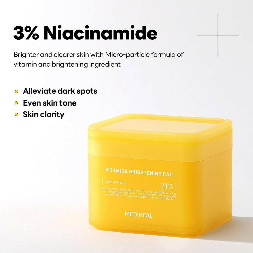 MEDIHEAL Vitamide Brightening Pad 100pcs - bellubeauty