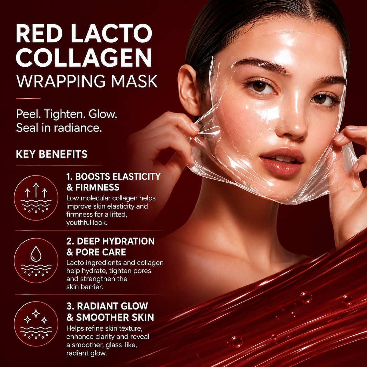 MEDIPEEL Red Lacto Collagen Wrapping Mask 70ml - BelluBeauty