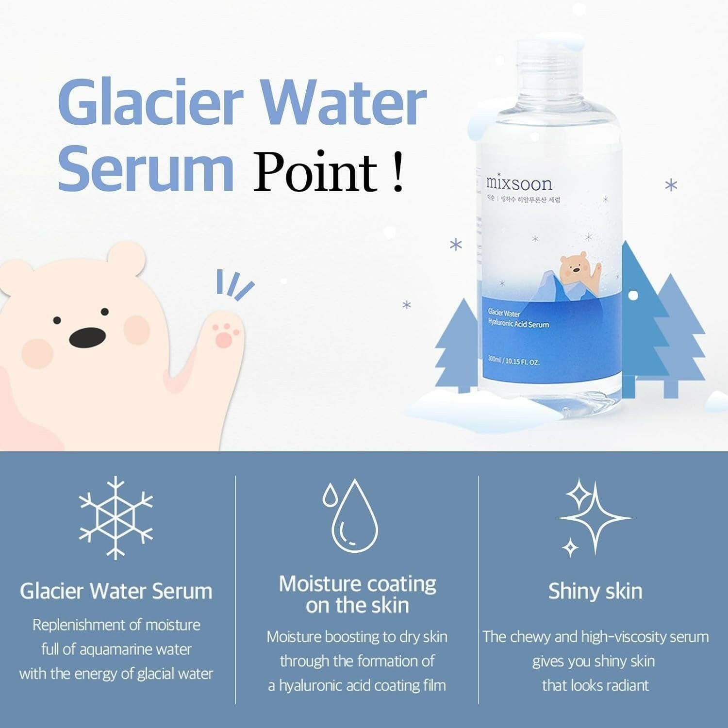 MIXSOON Glacier Water Hyaluronic Acid Serum 300ml - bellubeauty