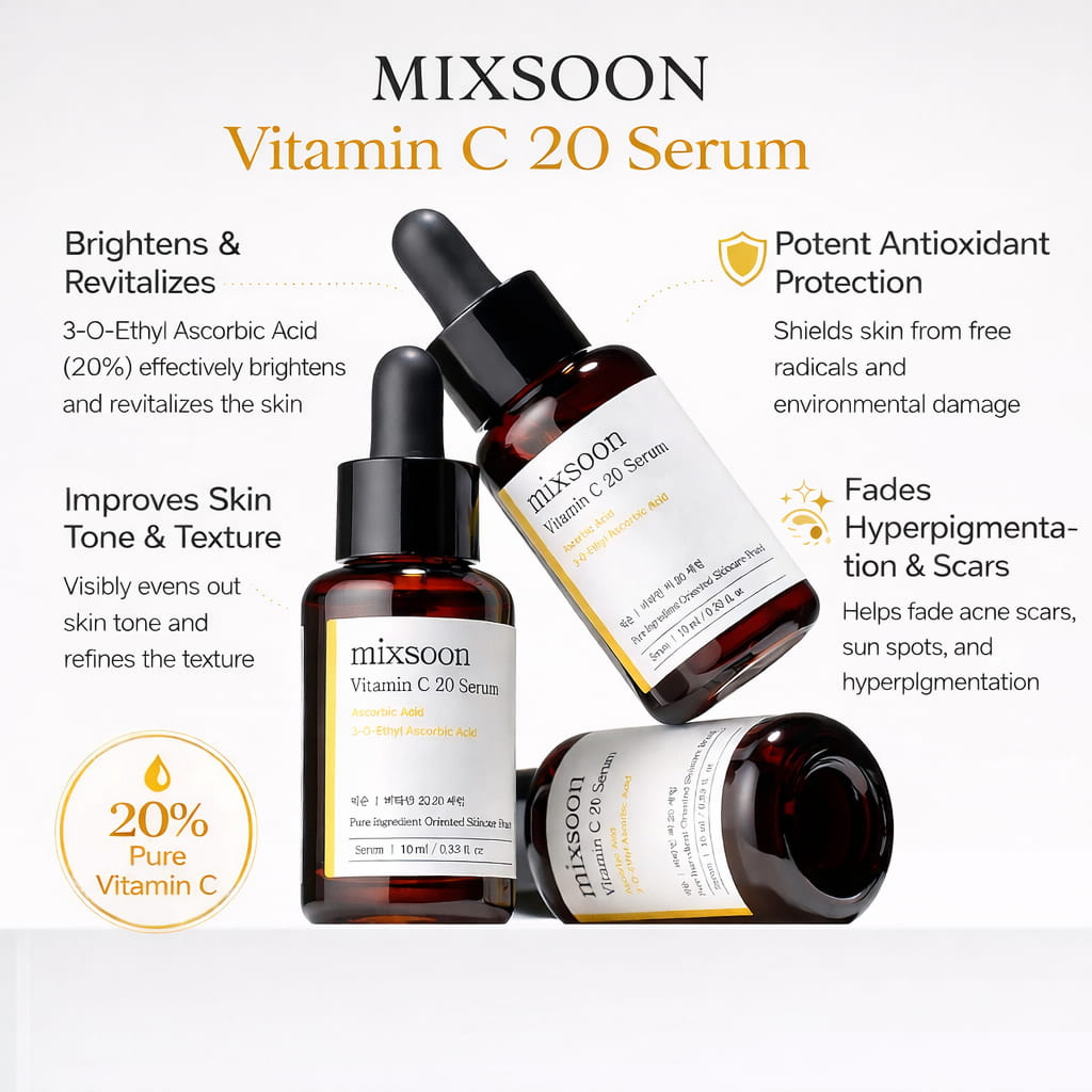 MIXSOON Vitamin C 20 Serum 10ml - BelluBeauty