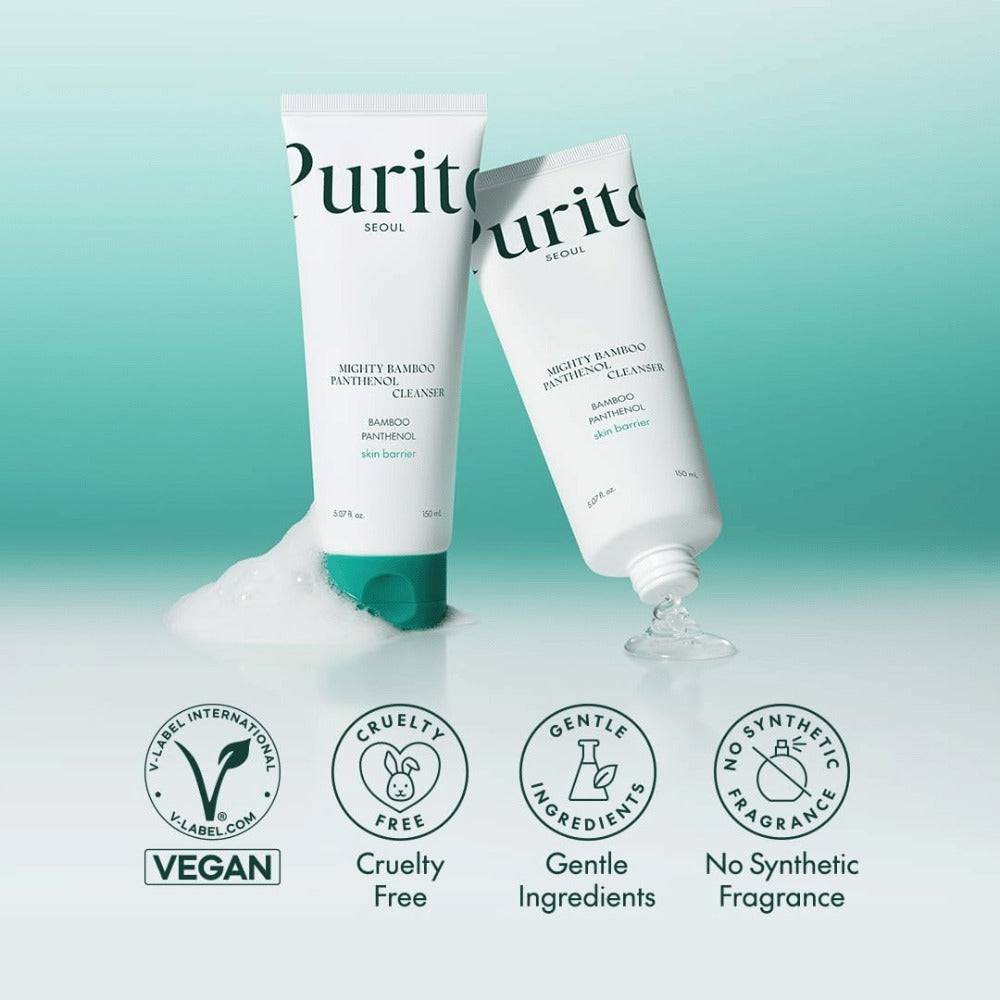PURITO Seoul Mighty Bamboo Panthenol Cleanser 150ml - BelluBeauty