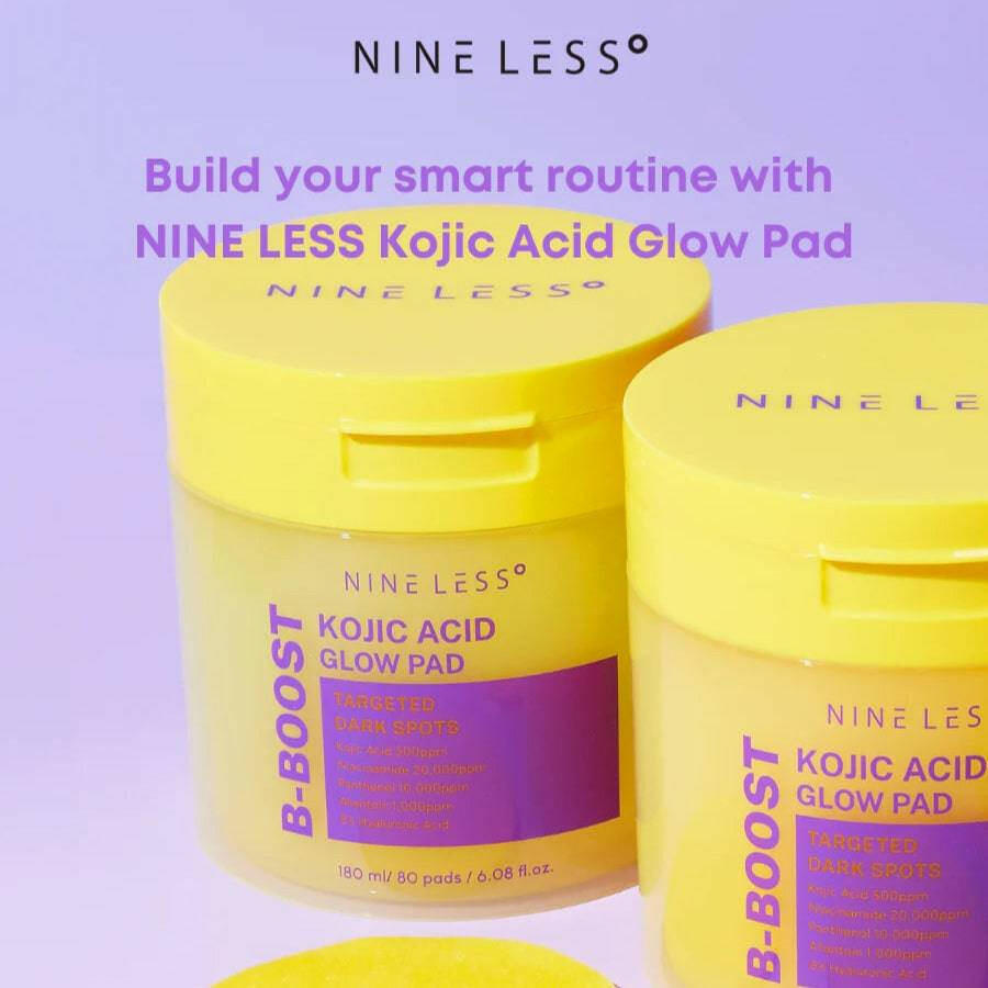 NINELESS B-Boost Kojic Acid Glow Pad 80pcs - bellubeauty