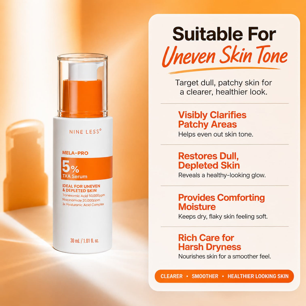 NINELESS Mela-Pro 5% Tranexamic Acid Serum 30ml - BelluBeauty