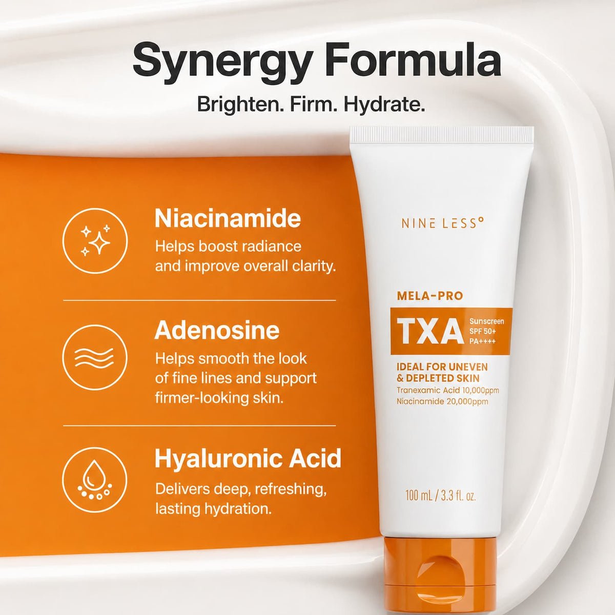 NINELESS Mela-Pro Tranexamic Acid Sun Screen 100ml SPF50 - BelluBeauty