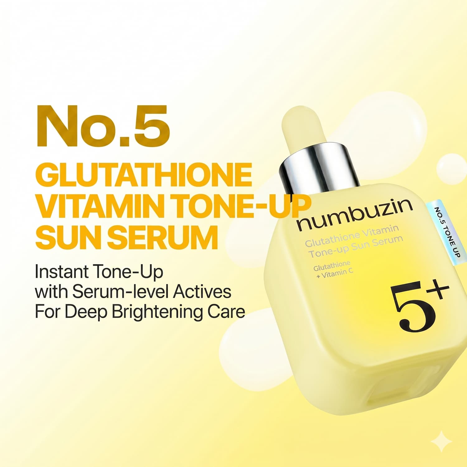 NUMBUZIN Glutathione Vitamin Tone-Up Sun Serum 30ml - BelluBeauty