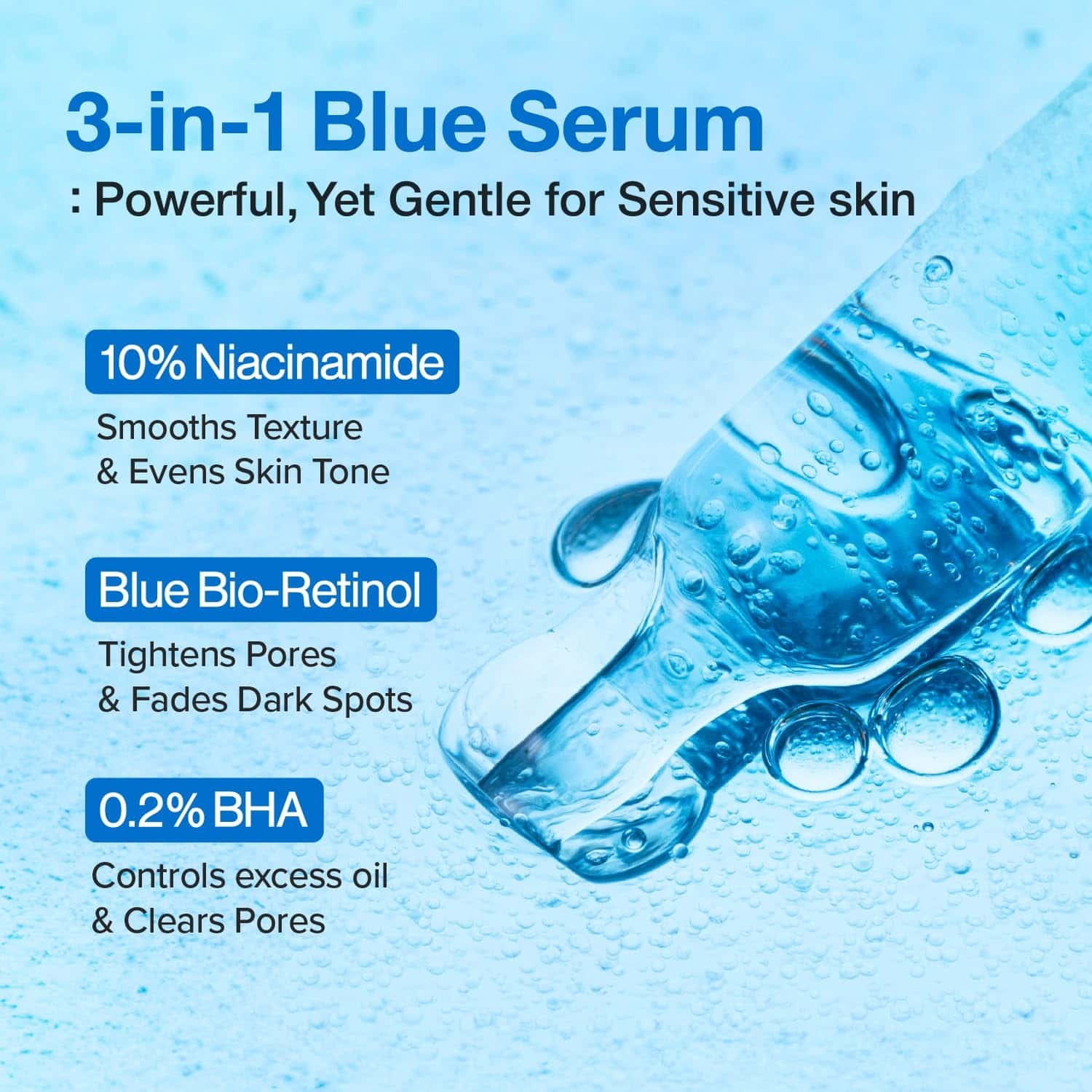NUMBUZIN No.3 Blue Bio-Retinol Pore Refining Serum 30ml - BelluBeauty