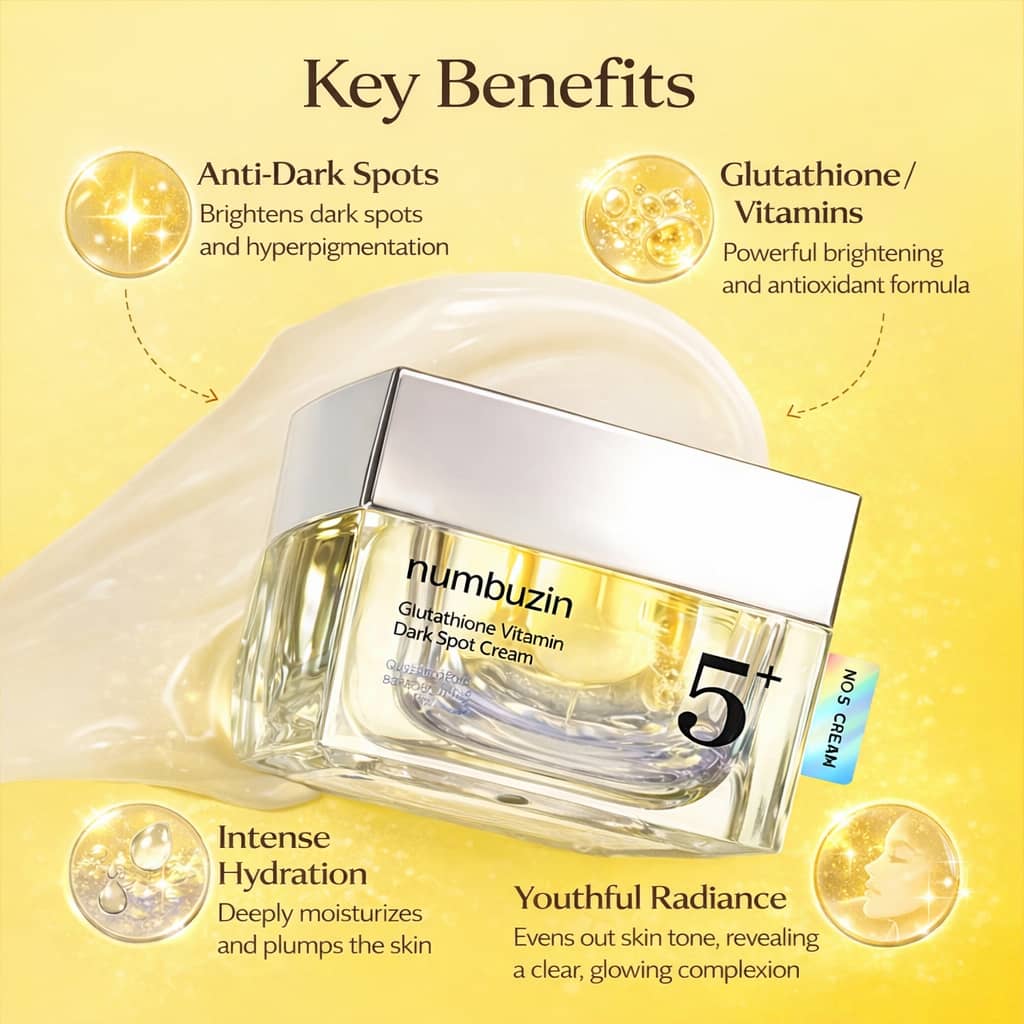 NUMBUZIN No.5+ Glutathione Vitamin Dark Spot Cream 50ml - BelluBeauty