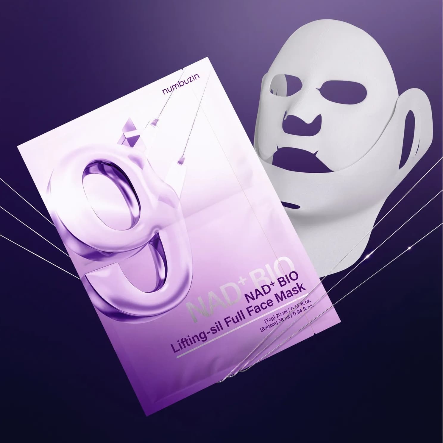 NUMBUZIN No.9 NAD Bio Lifting-sil Full Cover Facial Mask 4pcs 