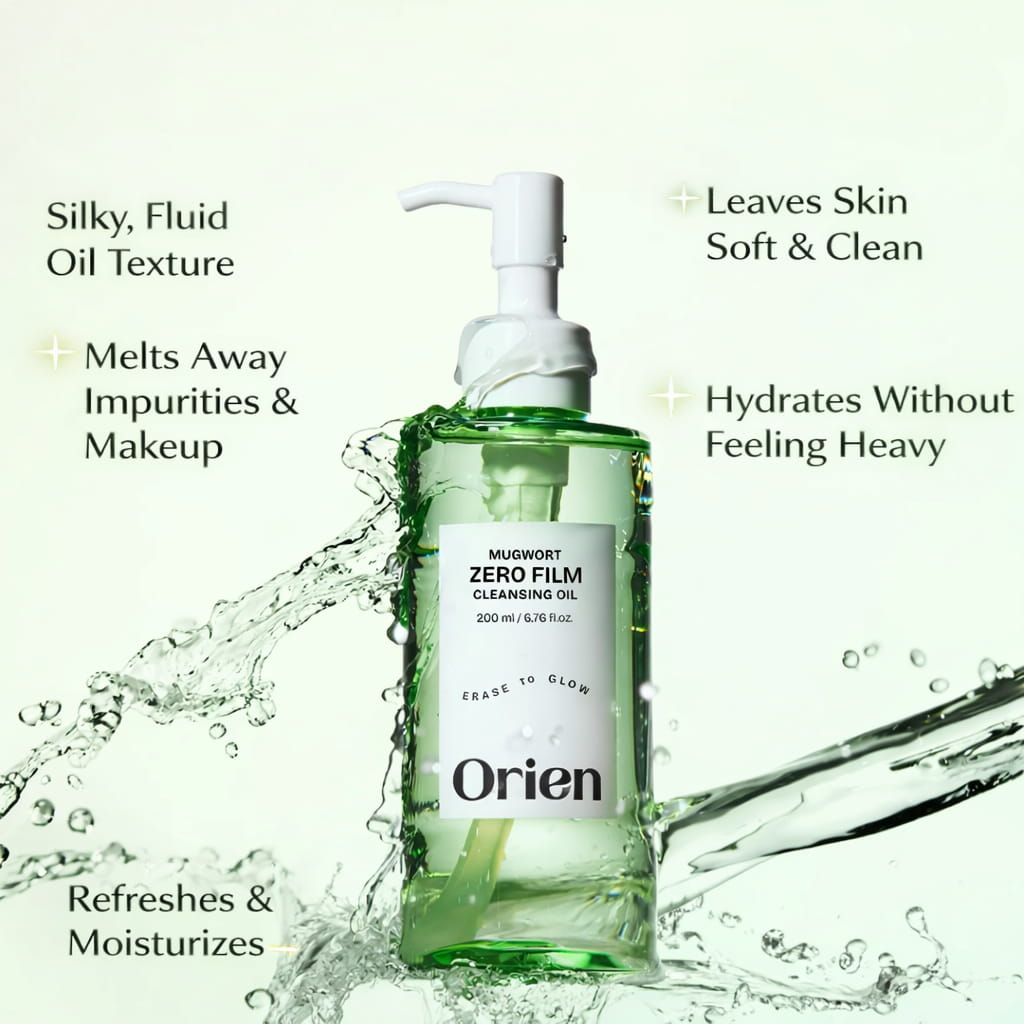ORIEN Mugwort Zero Film Cleansing Oil 200ml - BelluBeauty