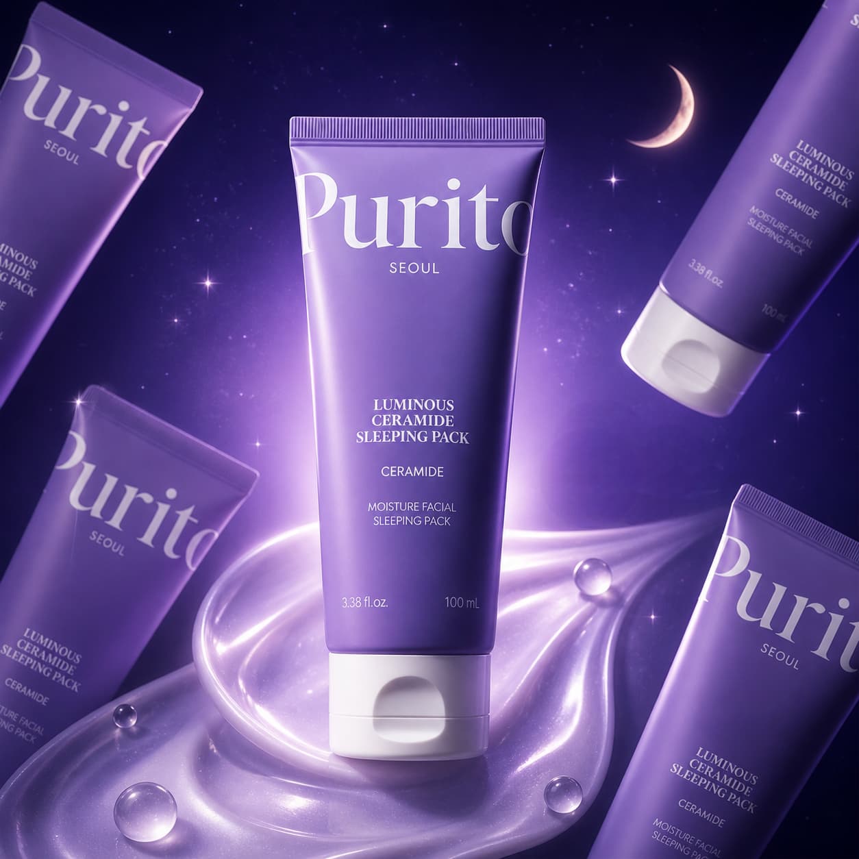 PURITO Seoul Luminous Ceramide Sleeping Pack 100ml - BelluBeauty