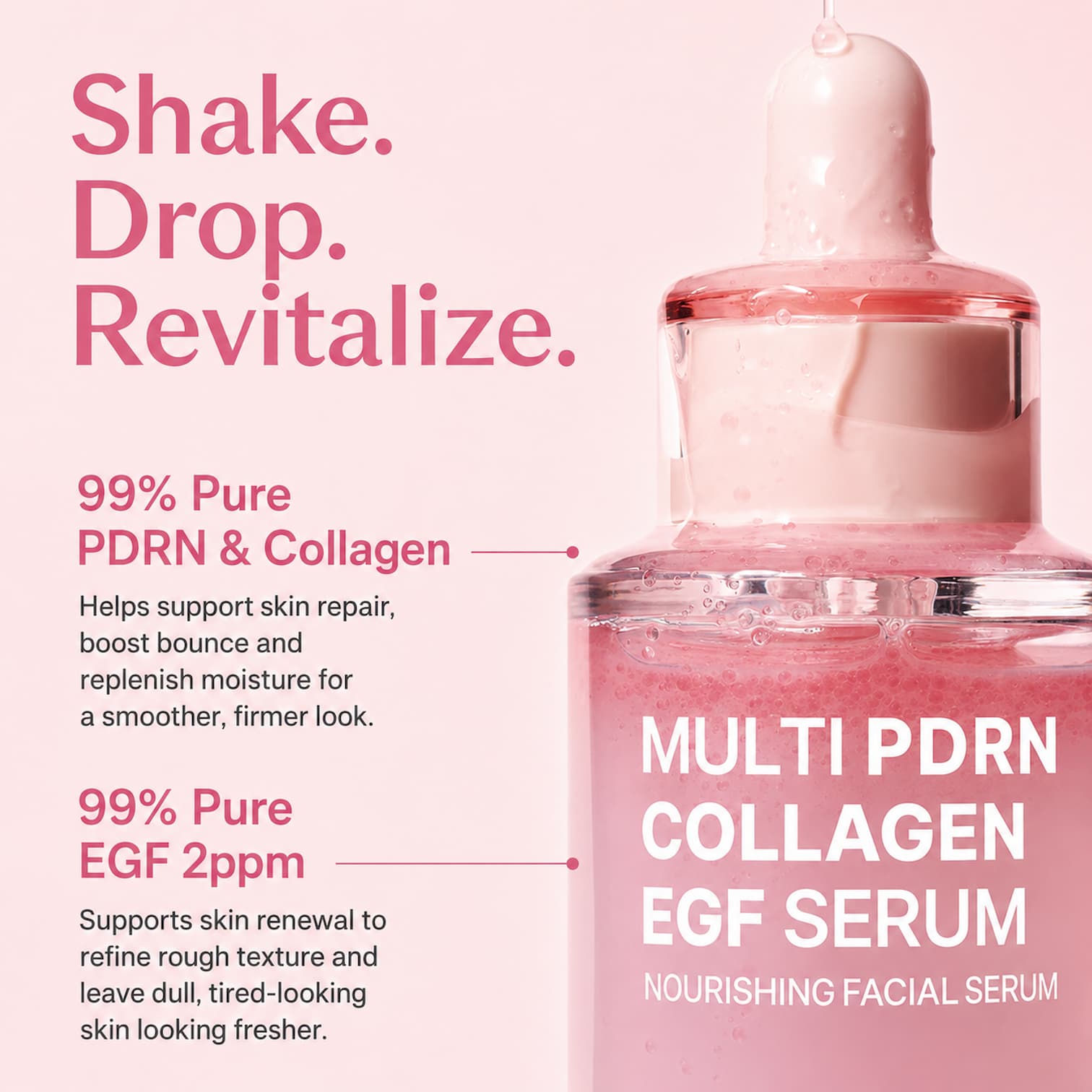 PURITO Seoul Multi PDRN Collagen EGF Serum 30ml - BelluBeauty