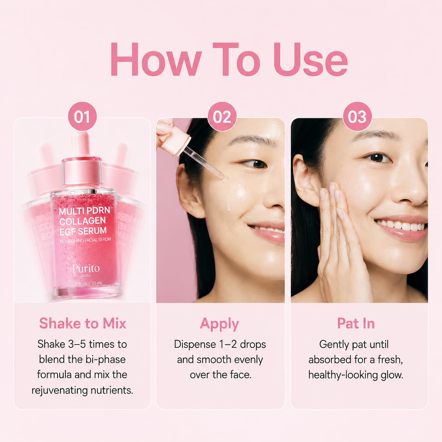 PURITO Seoul Multi PDRN Collagen EGF Serum 30ml - BelluBeauty