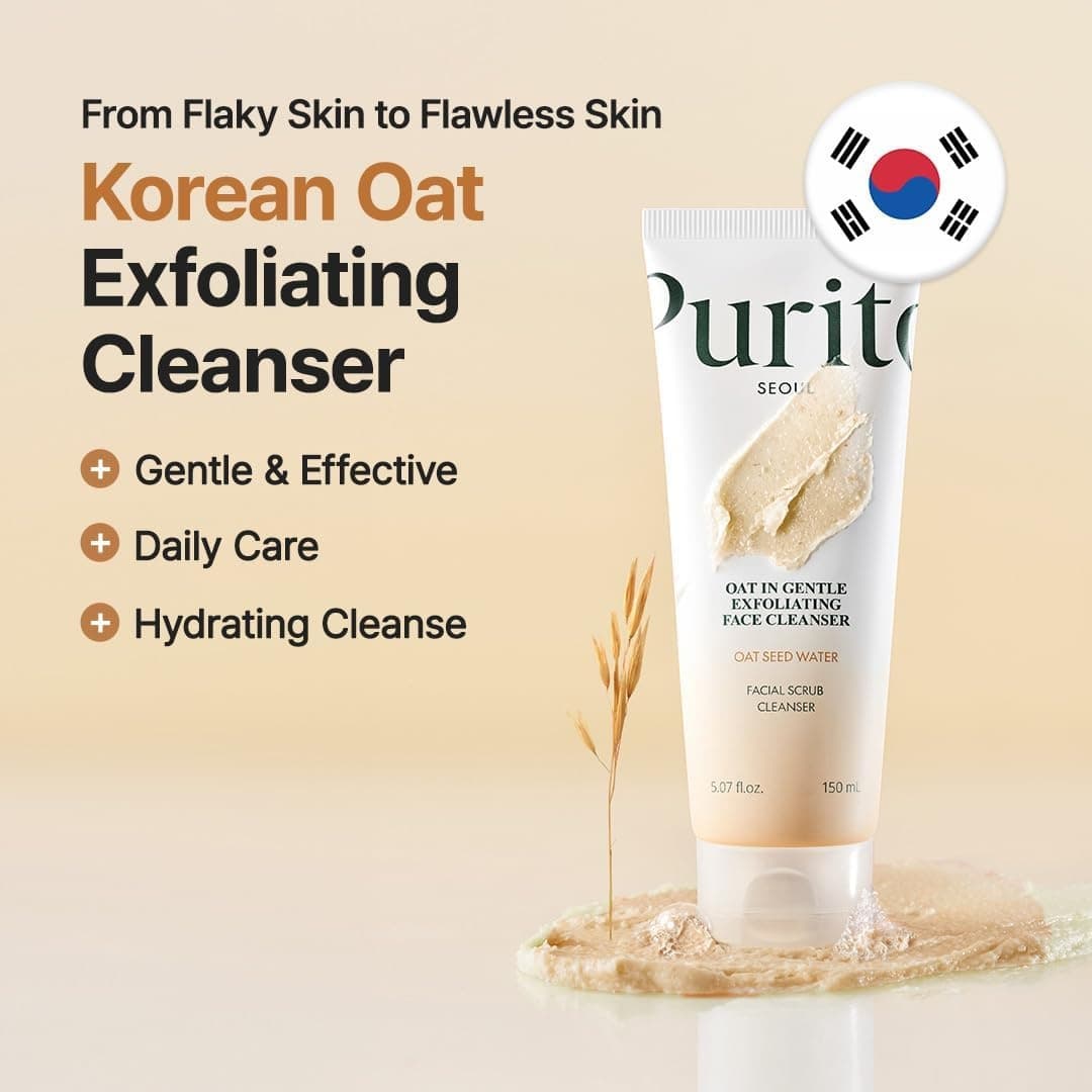 PURITO Seoul Oat in Gentle Exfoliating Face Cleanser 150ml - bellubeauty