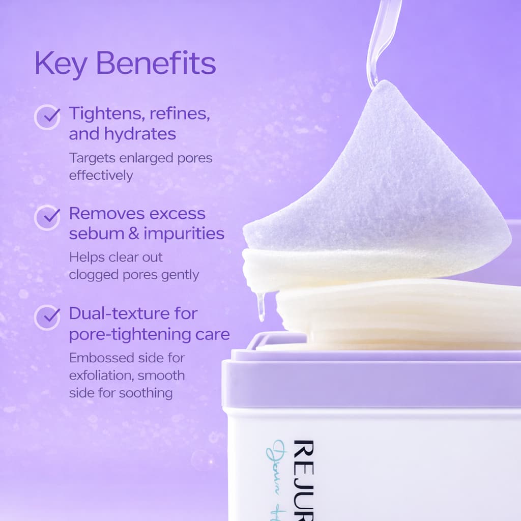 REJURAN Derma Healer Pore Tightening Toner Pad 60pcs - BelluBeauty