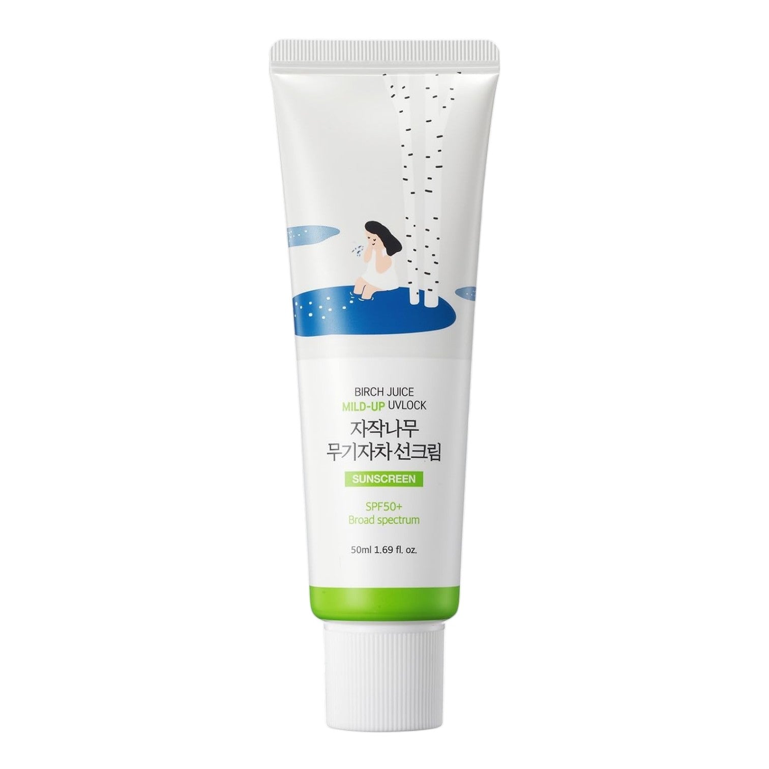 ROUND LAB Birch Juice Mild-Up Sunscreen 50ml SPF50+ - BelluBeauty