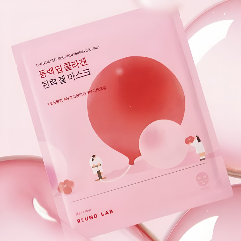 ROUND LAB Camellia Deep Collagen Firming Gel Mask 4pcs - BelluBeauty