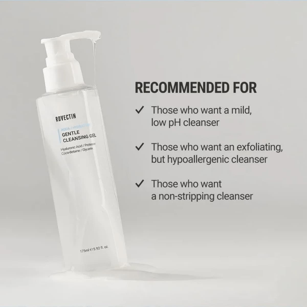 ROVECTIN Aqua Hydration Gentle Cleansing Gel 175ml - bellubeauty