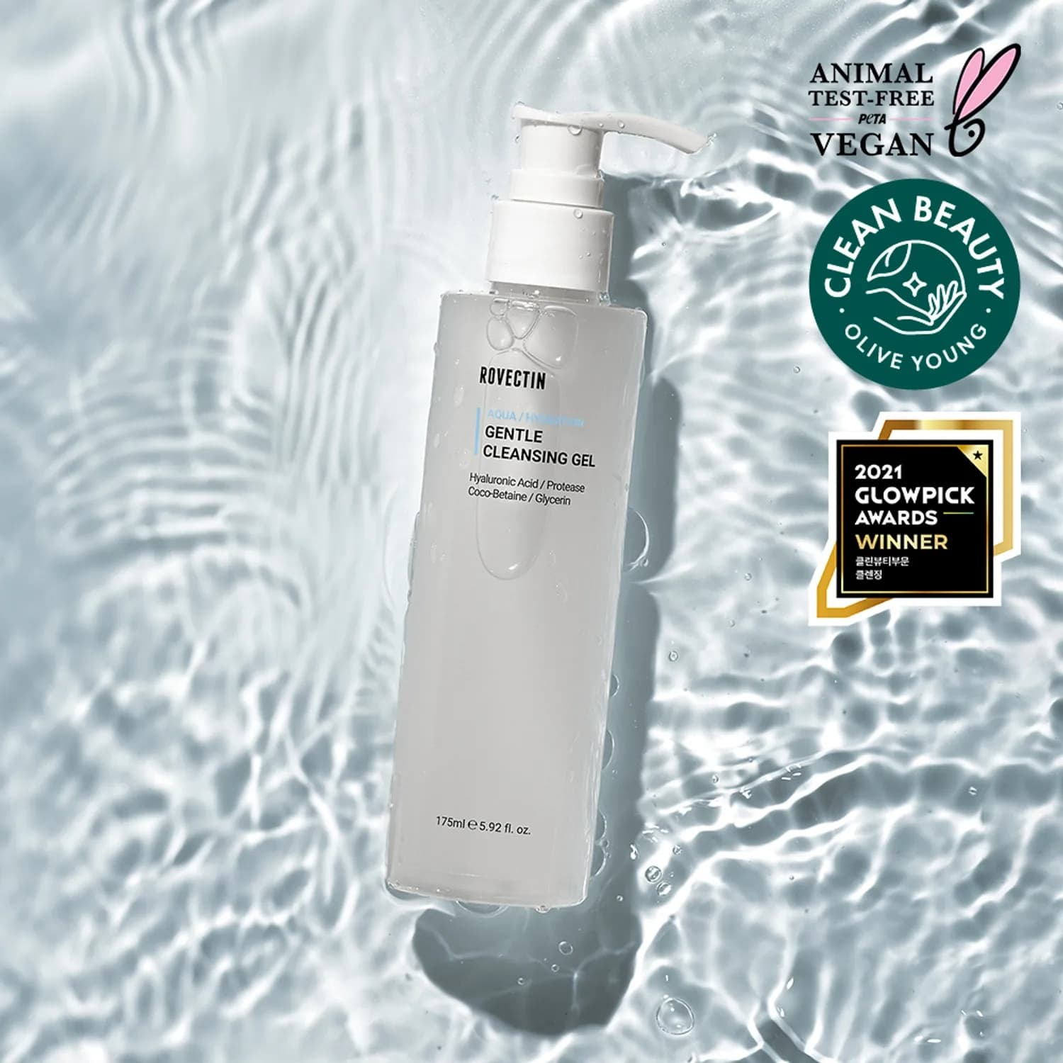 ROVECTIN Aqua Hydration Gentle Cleansing Gel 175ml - bellubeauty