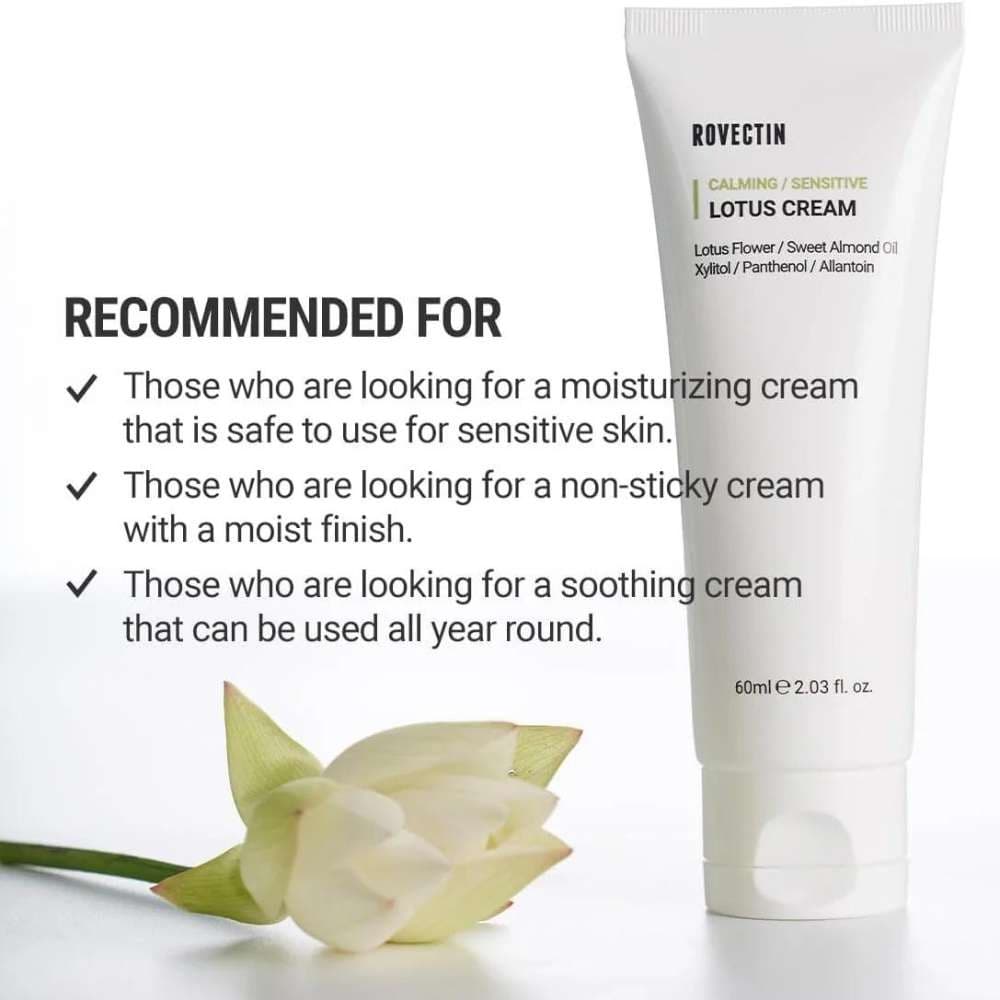 ROVECTIN Calming Sensitive Lotus Cream 60ml - bellubeauty