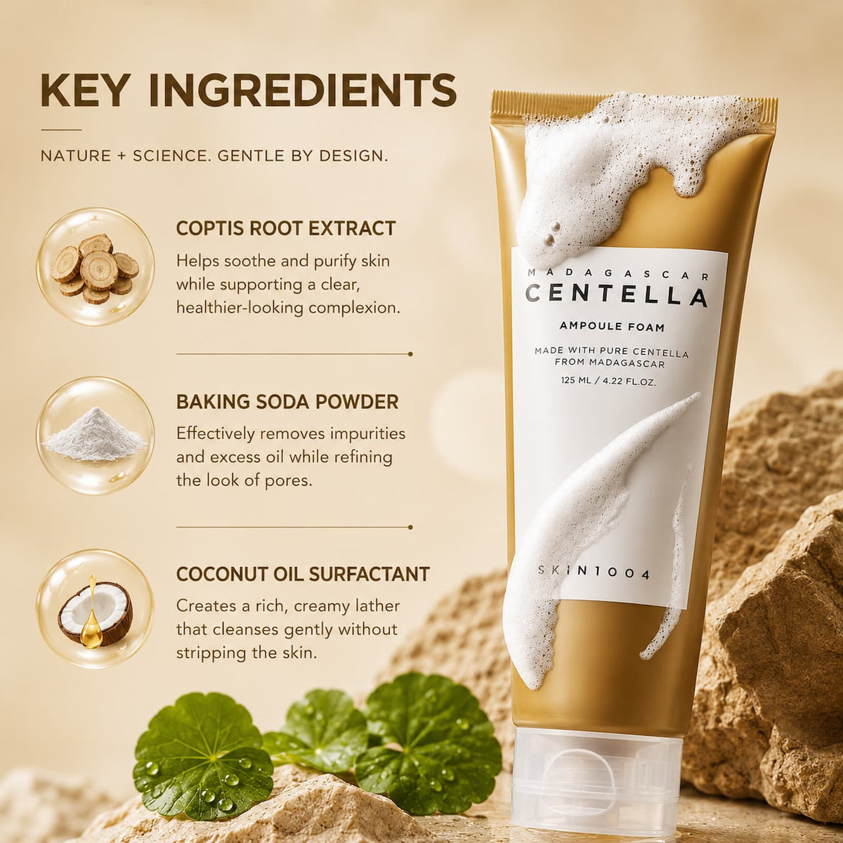 SKIN1004 Madagascar Centella Ampoule Foam Cleanser 125ml - BelluBeauty